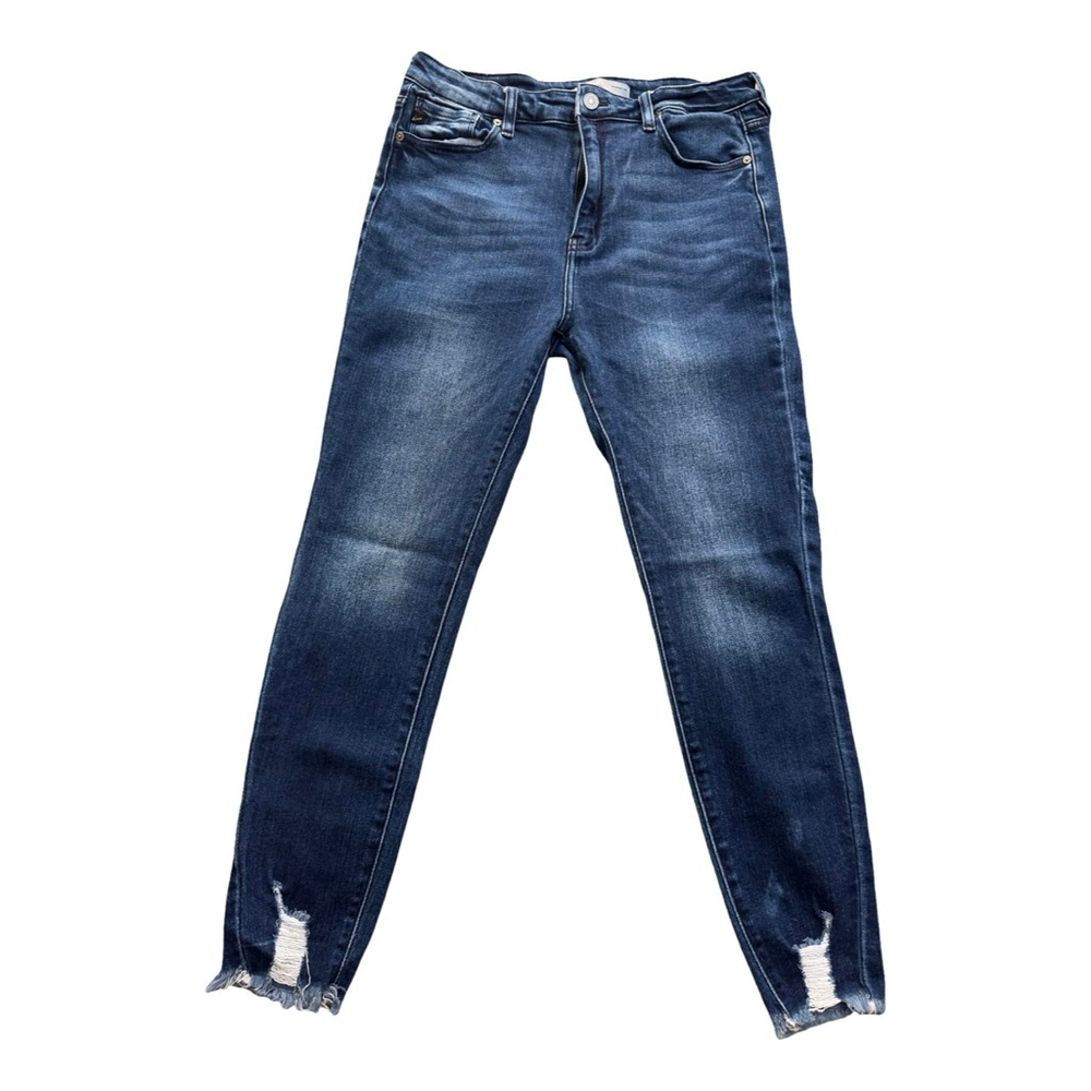 Women's KanCan Blue Distressed Skinny Jeans Size 30